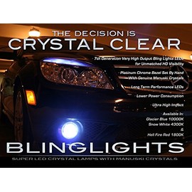 Blue LED 4-Inch Round Hybrid Fog and Driving Lamp Set