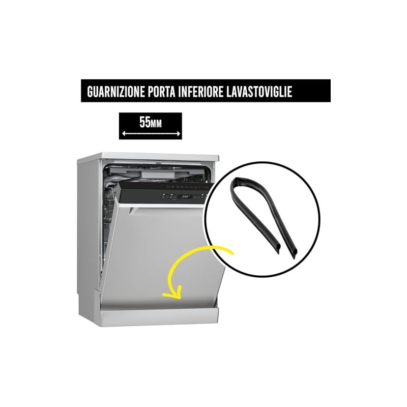 Dishwasher Lower Door Seal - Compatible with Indesit Ignis Whirlpool