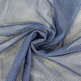 Plush Addict Strong Light Weight Mesh Fabric for Sewing, Bag Making, Inner Linings, Transparent Pockets and Wash Bags - Navy - 1 Metre