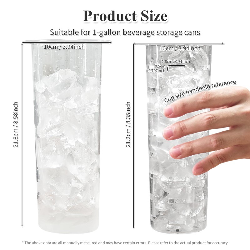 Fruit Infuser & Ice Cylinder for 1 Gallon Drink Dispensers,Compatible