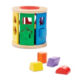 Melissa & Doug Match and Roll Shape Sorter - Classic Wooden Toy, 12+ months, 1 piece