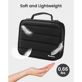 Realove Bible Covers for Women - Bible Cover Case with Bookmarks & Handle & Shoulder Strap | Bible Carrying Case | Bible Tote Study Bag for Church & Women & Man & Girls & Boys -Black