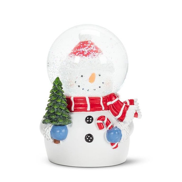 Abbott Collection Snowman Head in Snow Globe, Small (5" H)