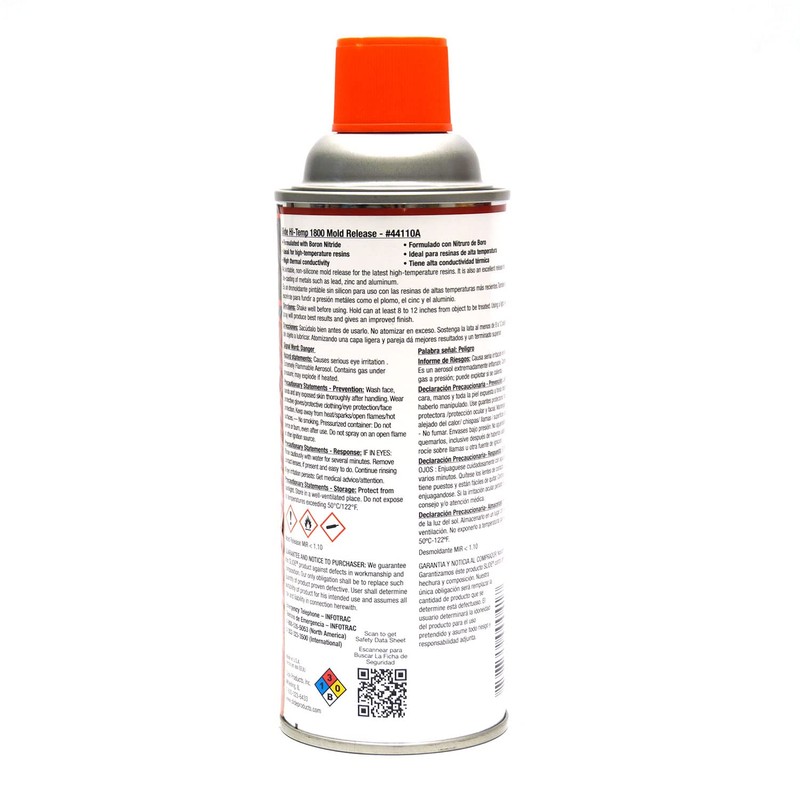 SLIDE HI-TEMP 1800 Mold release and lubricant with Boron Nitride