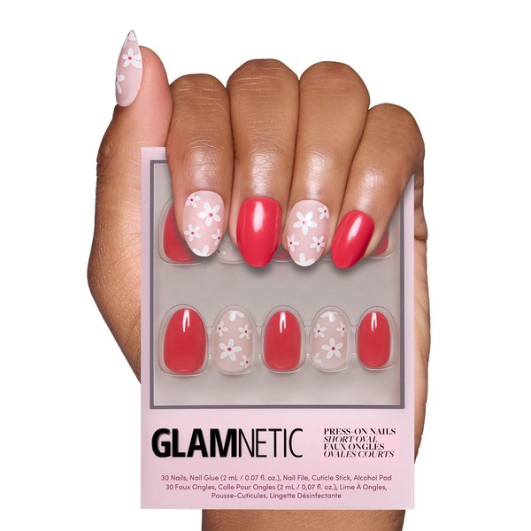 Glamnetic Glamnetic Press On Nails - Red Blossom | Short