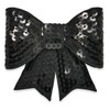Expo International Bow Dimensional Iron-on Sequin Patches/Appliques, Black