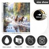 Takiito Dishwasher Magnet Cover, Horses Painting Magnet Sticker Fridge Panel
