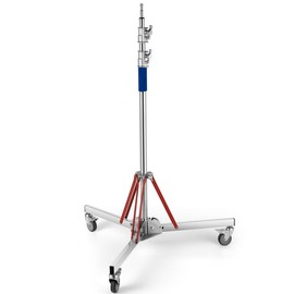 Heavy Duty Light Stand C Stand with Casters,Adjustable Tripod Stand with 100% Stainless Steel, Photography Wheeled Base Stand for Studio Monolight,Softbox, Reflector, Max Height: 10ft/305cm