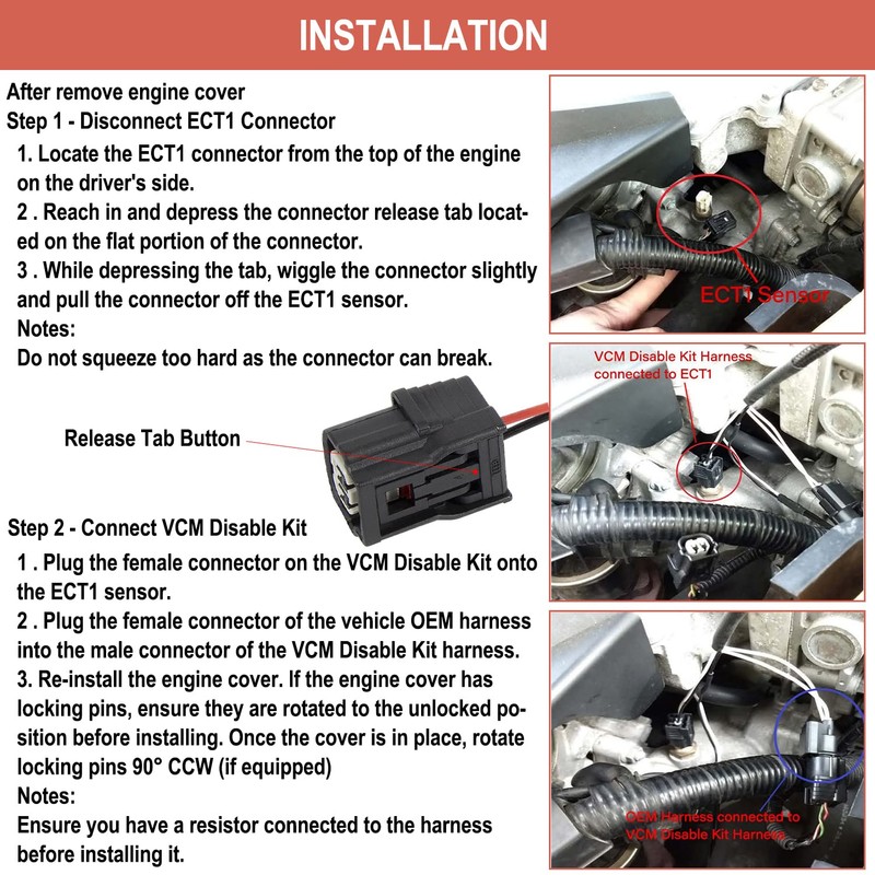 VCM Muzzler Harness Disable Kit Fit for Honda Acura Pilot