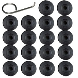 DEROACE 20Pcs 17mm Wheel nut Covers, with Removal Tool Car Wheel Lug nut Covers auto tire Bolt caps dismantle Replacement 1K0 601 173 for VW, Jetta,Passat GTI, CC