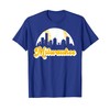 Vintage Milwaukee Wisconsin Cityscape Baseball Skyline Merch T-Shirt