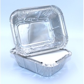 Sunrise Packaging 100 x EXTRA SMALL Aluminium Foil Containers with Lids - 250ml | Durable & Leak-Resistant Food Storage Containers for Roasting, Meal Prep, Takeout, and Events Parties