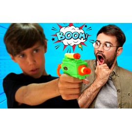 Fun-A-Ton Zooma Mini Pistol Dart Gun (8 Toy Guns Assorted) Plus 5 Small Soft Foam Darts Bullets for Kids & Adult, Boys Toys. Blaster Games. Party Favors Birthday Supplies Pinata Filler. 5483-8s