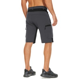 Cycorld Men's Mountain Bike Cycling Shorts, Men’s short, quick-drying MTB Shorts, Men’s Breathable Outdoor Bike Shorts, grey, xl