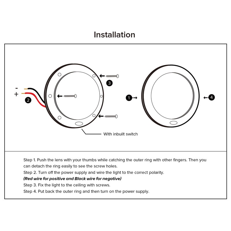 Dream Lighting 12v Caravan Interior Light with Switch RV Car