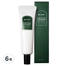 Leaders Green Collagen Eye Cream for Face, 30ml, 6 pieces / 리더스 그린 콜라겐 아이크림 포 페이스, 30ml, 6개