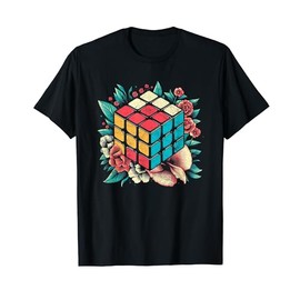 Vintage Cottagecore Puzzle Cube Geometric Women's Cute Math T-Shirt