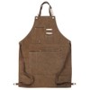 Adjustable Waterproof Apron with Pockets for Restaurant Kitchen Milk Tea