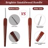 LOOEN Red Wood Smooth Crochet Hooks 2.0 mm - 5.0