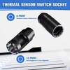 7PCS O2 Oxygen Sensor Socket, Automotive 3/8" & 1/2" Drive