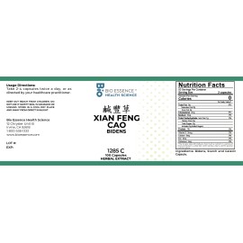 Bio Essence Health Science 1285C Xian Feng Cao, Bidens (Raw), 100 Capsules/bottl