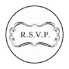 Homemade 48  R.S.V.P.  ENVELOPE SEALS LABELS STICKERS 1.2" ROUND