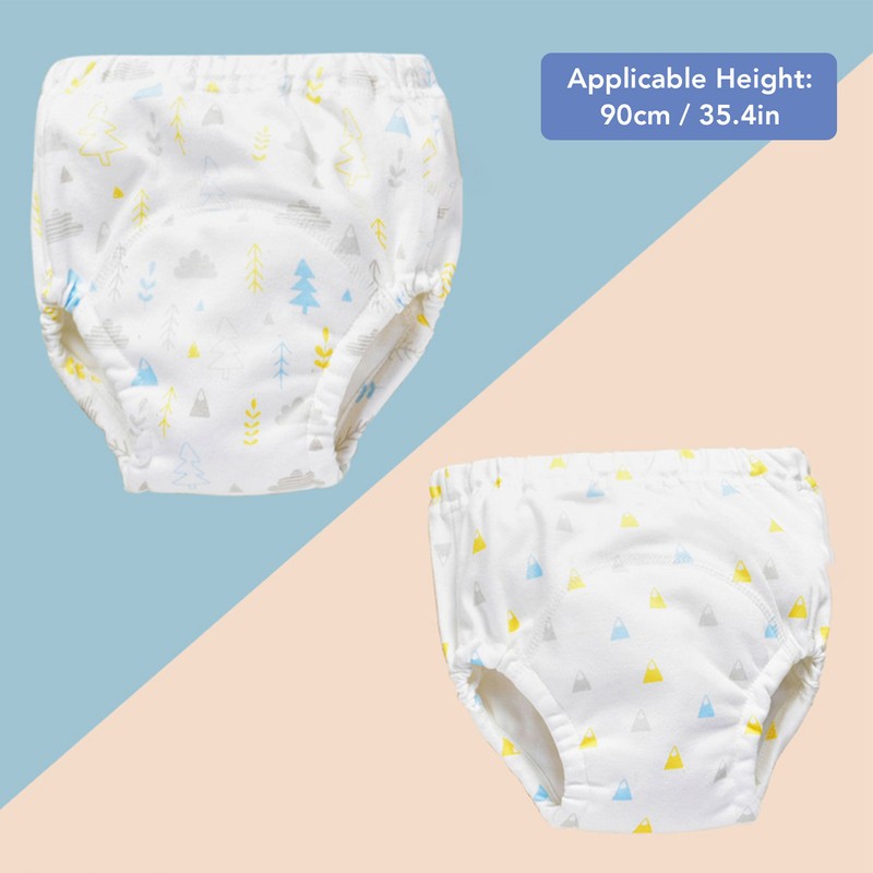2PCS Toddler Training Pants Pure Cotton Reusable Baby Training Underwear