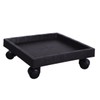 Cabilock Square Plant Stand Plant Saucer Tray with Wheels Pot