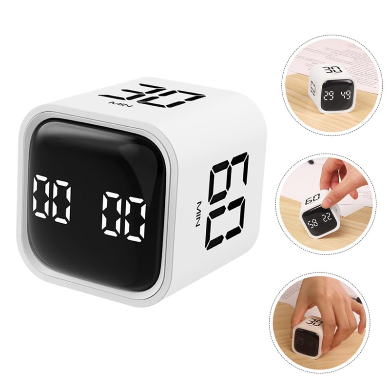 FUNOMOCYA Cube Timer Digital Portable Electronic Timer for Cooking Study