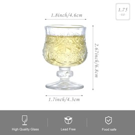 Soopiiso Cordial Glasses,1.7oz/50ml,Shot Glasses Set of 32,shot glasses with stem/tequila shot glasses/Sherry glasses