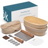 Kook Banneton Bread Proofing Set, Artisan Sourdough Bread Making Kit,