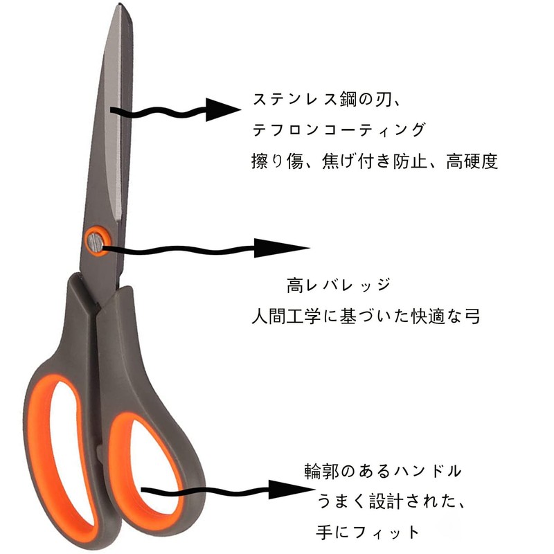 7.9 inch (20 cm) Teflon Scissors Set of 2 Universal