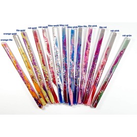 Magic Wand Glitter Wand 2 Coloured Wand with Spiral