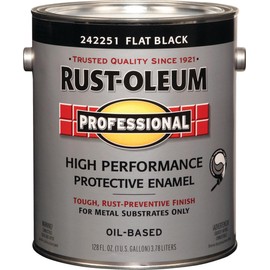 Rust-OLEUM 242251 Professional Gallon Flat Black Protective Enamel