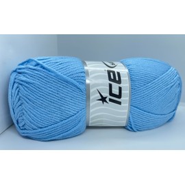 Ice Yarns Light Blue My Baby Yarn, Machine Washable, Machine Dryable DK Weight Acrylic 240 Yards (220 Meters) 3.53 Ounces (100 Grams)