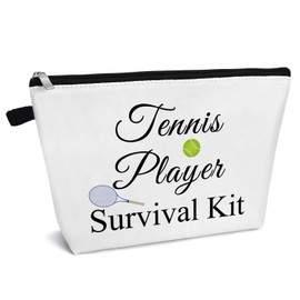 Tennis Player Gifts Tennis Gift for Girls Women Makeup Bag Inspirational Gift for Tennis Lover Cosmetic Bag Pouch Tennis Team Gifts Christmas Birthday Gift for Tennis Player Mom Coach Captain Friends