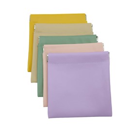 Hsthe Sea Waterproof Portable Lambskin Pocket Cosmetic Bag Set No Zipper Self-Closing Small Cosmetic Bag Women'S Cosmetic Bag For Women'S Cosmetic Storage And Travel