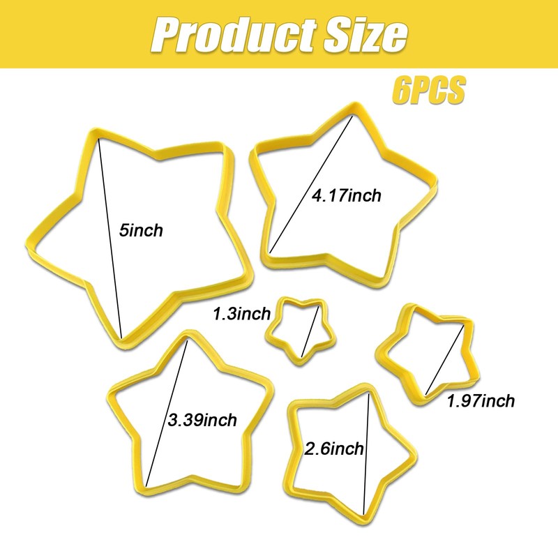 WYRGQIQN All-Inclusive Cookie Cutters Set 6Pcs Versatile The Cookie Cutter,