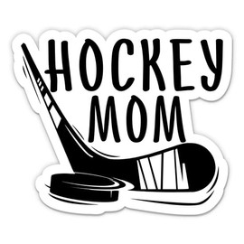 Hockey Mom Sticker - 3" Laptop Sticker - Waterproof Vinyl for Car, Phone, Water Bottle - Hockey Mom Decal