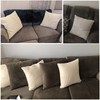 FDTERN Set of 2 Cream Beige Corduroy Christmas Cushion Covers,
