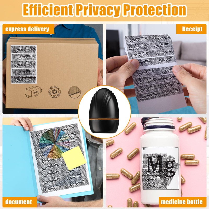 Nezyo 2 Pack Shell-Style Identity Theft Protection Roller Stamp Privacy
