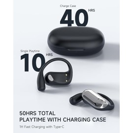 ND NEXT DESTINATION Wireless Bluetooth Headphones V5.4 Bone Conduction Headphones Open Ear (White)