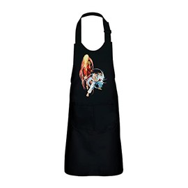 Fabulous Kinderschürze 2 Taschen Küche Schwarz Ryu Ken Character Mascot Video Game Arcade Retro Gaming - Top Qualität