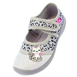 Beck Girls Cat Slippers, gray