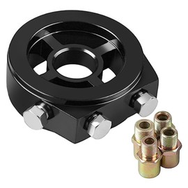 HERCHR Adaptador universal para placa de bocadillo de aceite y calibre de coche con tres puertos NPT de 1/8 pulgadas, apto para