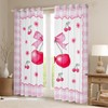 Sweet Cherry 2 Panels,52X63 Inch Window Curtains 2 Panel Sets