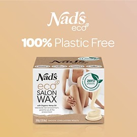 Nad's Cera dura sin estribos profesional para microondas, sin plástico, vegana, 10.58 oz con espátula de madera