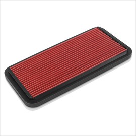 Red Reusable&Washable High Flow Drop-in Air Filter Compatible with 86-00 Toyota Camry Corolla/Lexus ES250