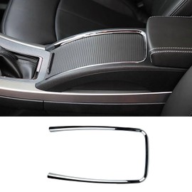 Car Center Console Cup Holder Trim Cover Strip Fit for Buick Lacrosse 2009-2013 1168639 Chrome ABS Central Water Cup Holder Frame Panel Armrest Organizer Storage Box Panel Trim Ring Replacement