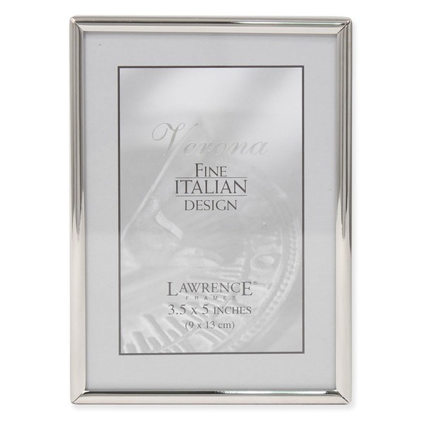 Lawrence Frames Simply Metal Picture Frame, 3.5 by 5-Inch, Silver